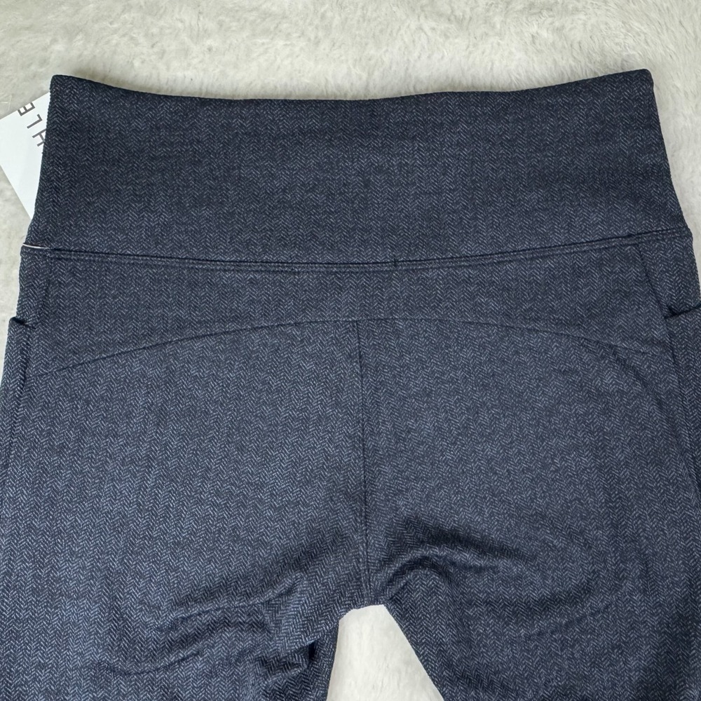 Athleta Mercer Herringbone Tight Small NWT High Rise Pocket Navy Blue #353504-02 - Picture 9 of 15
